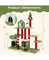 Tall Multi-Level Cat Tree Tower with Condos Perfect Climbing & Jumping Furniture for Pets