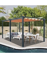 Mondawe 11 X 16 Ft Outdoor Aluminum Garden Pergola Patio Grill Gazebo Canopies