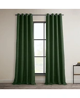 Half Price Drapes Key Green Grommet Textured Faux Linen Room Darkening Curtain