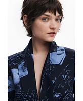 Desigual Women's Collage print blazer