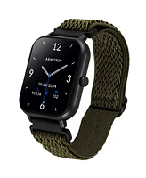Armitron Connect Eclipse Dark Green Woven Elastic Smartwatch, 45mm
