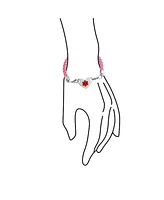 Bling Jewelry Pink Braided Leather Medical Id Bracelet with Stainless Steel Clasp