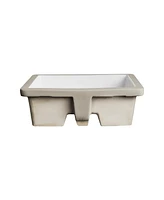 DeerValley Ursa 19.88" X 15.59 " White Rectangular Vitreous China Undermount Bathroom Sink with Overflow