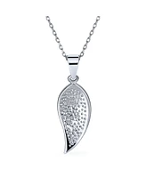 Bling Jewelry Created Blue Brown Fire Opal Inlay Nature Leaf Pendant Necklace Western Jewelry .925 Sterling Silver