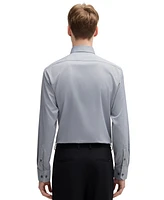 Boss by Hugo Men's Structured Stretch Regular-Fit Dress Shirt