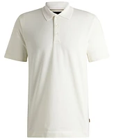 Boss by Hugo Men's Two-Tone Cotton-Silk Regular-Fit Polo Shirt