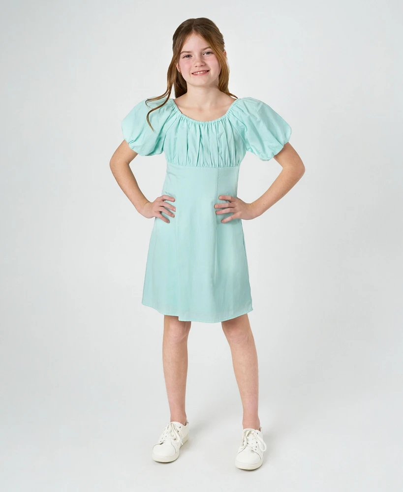 Rare Editions Big Girls A-line Puff Sleeve Dress