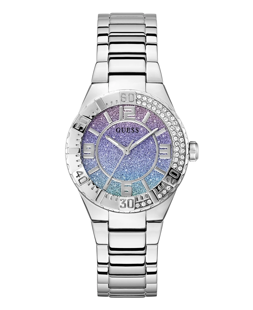 Guess Women's Analog Silver Tone Stainless Steel Watch, 36mm