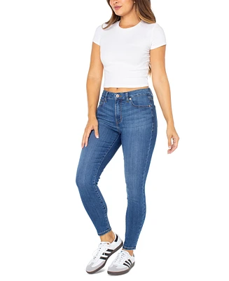 Celebrity Pink Juniors' Curvy Mid-Rise Skinny Ankle Jeans