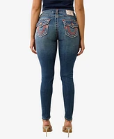 True Religion Women's Jennie Super T Flap Skinny Jeans