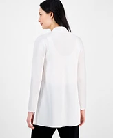 Anne Klein Women's Napa Fine Rib Pocket Cardigan