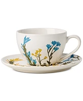 Lenox Wildflowers Tea Cup & Saucer, Set of 4