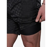 Karl Lagerfeld Paris Men's Euro Volley Jacquard 5" Swimsuit