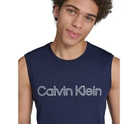 Calvin Klein Men's Logo Sleeveless Swim Rash Guard