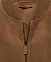 Mango Men's Faux-Suede Bomber Jacket