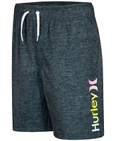 Hurley Big Boys Printed Heathered Pull-On Swim Trunks