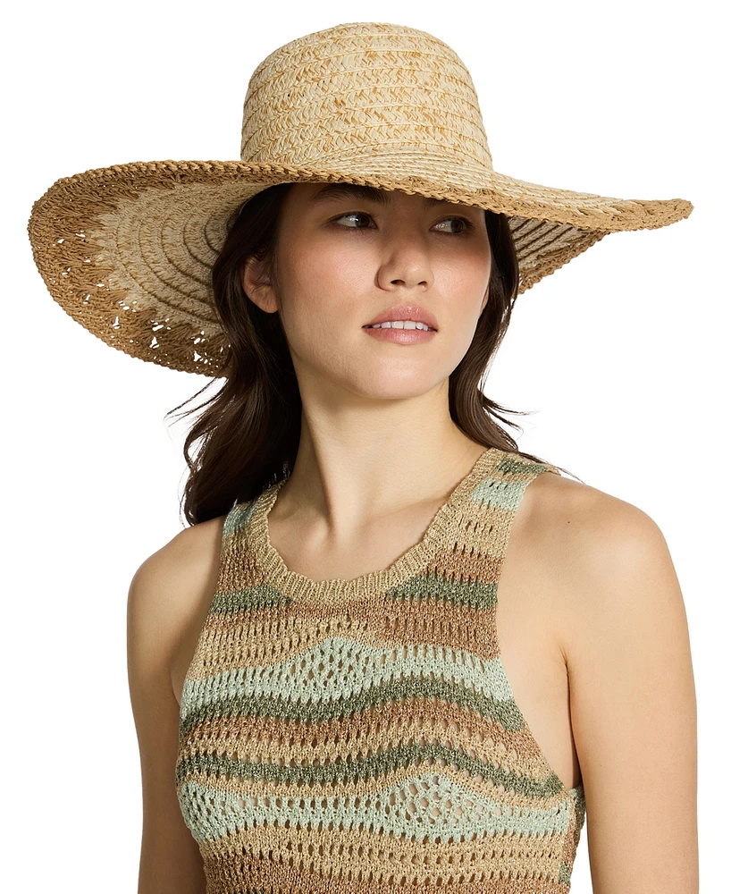 Steve Madden H-Janey Crochet Edge Floppy Hat