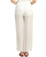 Bcx Juniors' High-Rise Tie-Front Gauze Pants