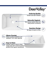 DeerValley Liberty 16'' x 12'' Rectangular Vitreous China Vessel Bathroom Sink