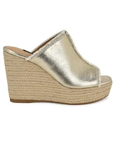 Nine West Women's Baja Slip-On Espadrille Wedge Sandals