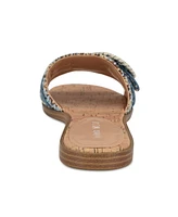 Nine West Women's Poland Woven Slip-On Flat Sandals