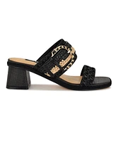 Nine West Women's Ebels Woven Block Heel Sandals