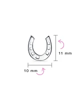 Bling Jewelry Good Luck Horseshoe Stud Earrings in Sterling Silver Western Jewelry