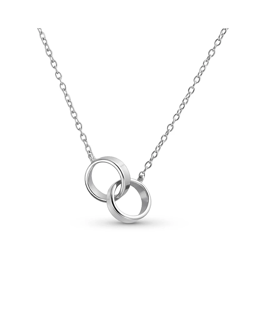 Bling Jewelry Bff Eternal Friendship Pendant Necklace with Double Infinity Interlocking Circles