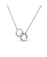 Bling Jewelry Bff Eternal Friendship Pendant Necklace with Double Infinity Interlocking Circles