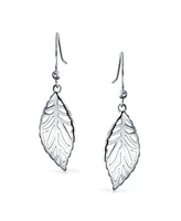 Bling Jewelry Filigree Leaf Feather Dangle Earrings in Sterling Silver 1.5 Inch Western Jewelry