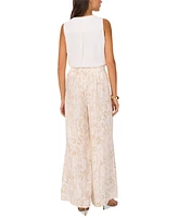 Vince Camuto Women's Printed Mid-Rise Wide-Leg Pants