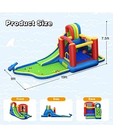 Inflatable Kid Bounce House Slide Climbing Splash Park Pool Jumping Castle Without Blower