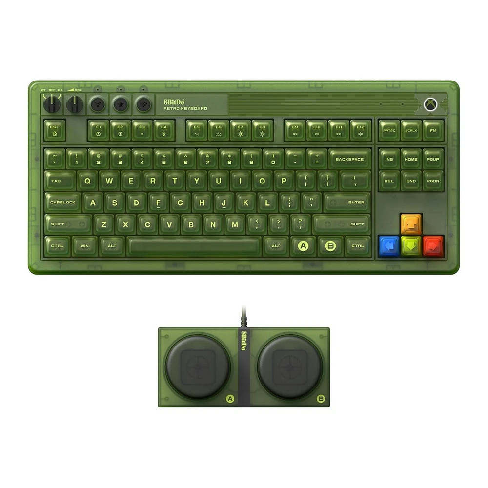 8BitDo Retro 87 Mechanical Rgb Backlit Wireless Gaming Keyboard for Windows and Android - Xbox Edition - Officially Licensed