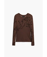 Desigual Women's Long-sleeve T-shirt with letters