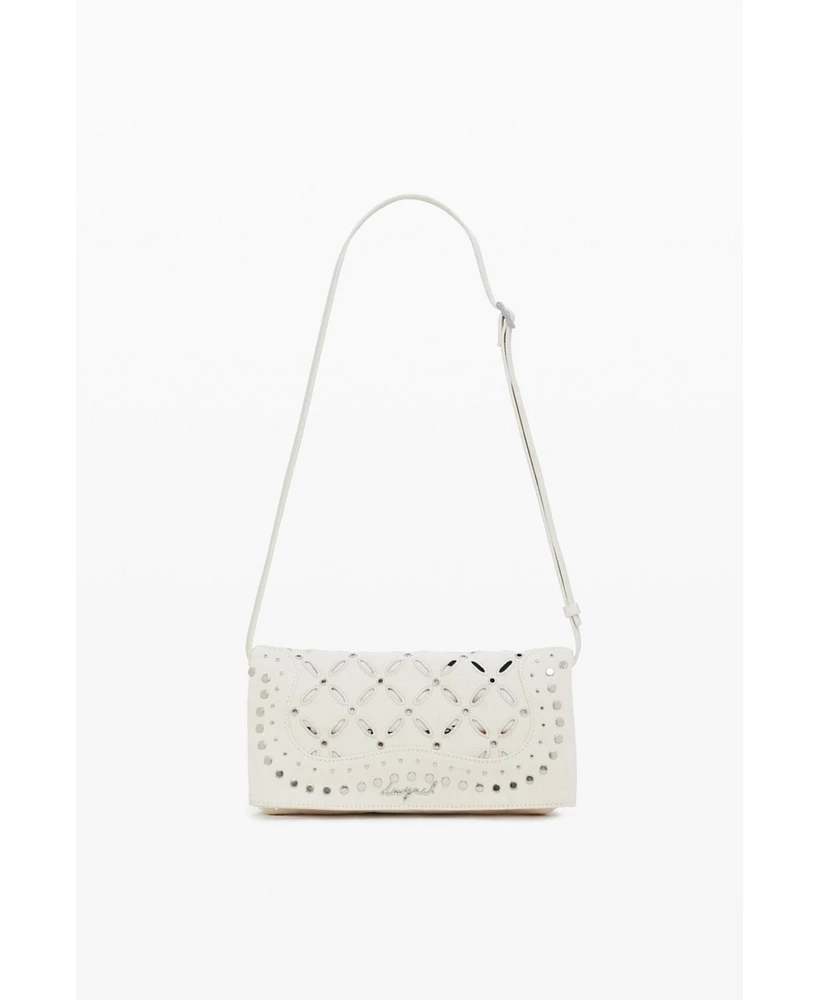 Desigual Women's Medium perforated flap bag