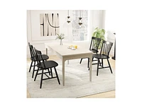 Farmhouse Kitchen Chair Set of 2 with Rubber Wood Frame