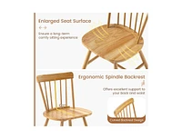 Farmhouse Kitchen Chair Set of 2 with Rubber Wood Frame