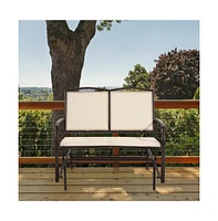 Yaheetech 2-Person Patio Glider Bench