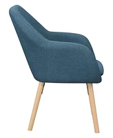 Convenience Concepts 25.25" Faux Linen Charlotte Wingback Accent Armchair
