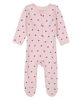 Tommy Hilfiger Baby Girl One-Piece Heart Flags Footed Coverall