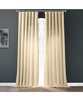 Half Price Drapes Sepia Tan Italian Faux Linen Room Darkening Curtain