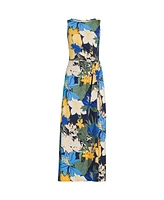 Lands' End Women's Cotton Modal Sleeveless Tie Waist Maxi Dress