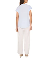 Vince Camuto Women's Split-Neck Short-Sleeve Blouse