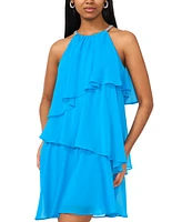 Msk Women's Embellished-Strap Halter Tiered Dress
