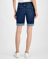 Nautica Jeans Women's 9" Cuffed Denim Shorts