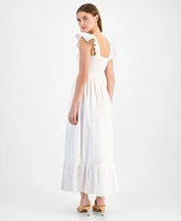And Now This Petite Flutter-Sleeve Embroidered Maxi Dress, Exclusively at Macy's