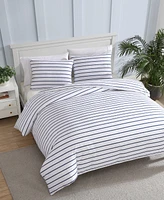 Nautica Brenton Stripe Percale -Pc. Duvet Cover Set