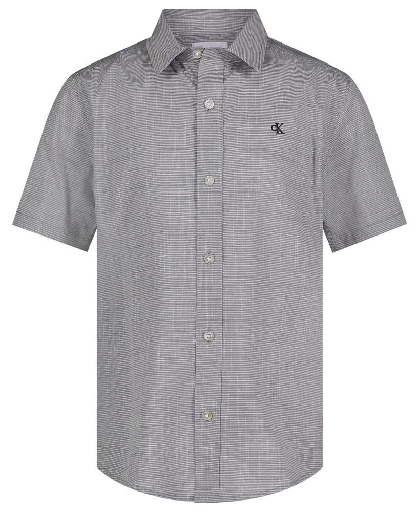 Calvin Klein Big Boys Textured Shirt