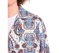 Paisley & Gray Men's Slim Fit Long Sleeve Button-Front Camp Shirt