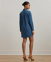 Lauren Ralph Women's Denim Tie-Neck Shirtdress